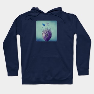 A.I. Generated Alien Flower with Bird Like Creatures Hoodie